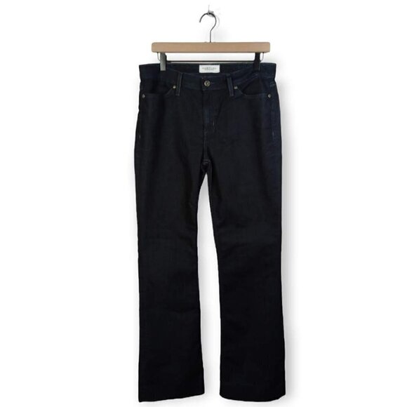 HABITUAL Denim Eventide Dark Wash Flared Embroidered Jeans Stretch Size 31 - Picture 1 of 5